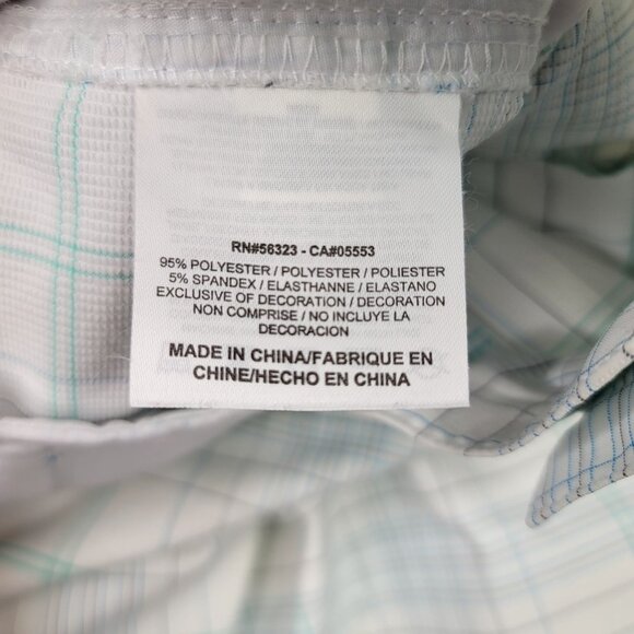 Nike Golf Plaid Performance Shorts Mens Sz 40 White Blue Gray Green Lightweight - Picture 6 of 10